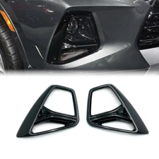 Fits 2019-21 Chevrolet Blazer Piano Black Front Fog Light Lamp Cover Trim Decor
