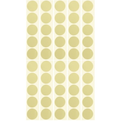 2 Pack Envelope Certificate Sticker Glossy Gold Seal Labels Embossed