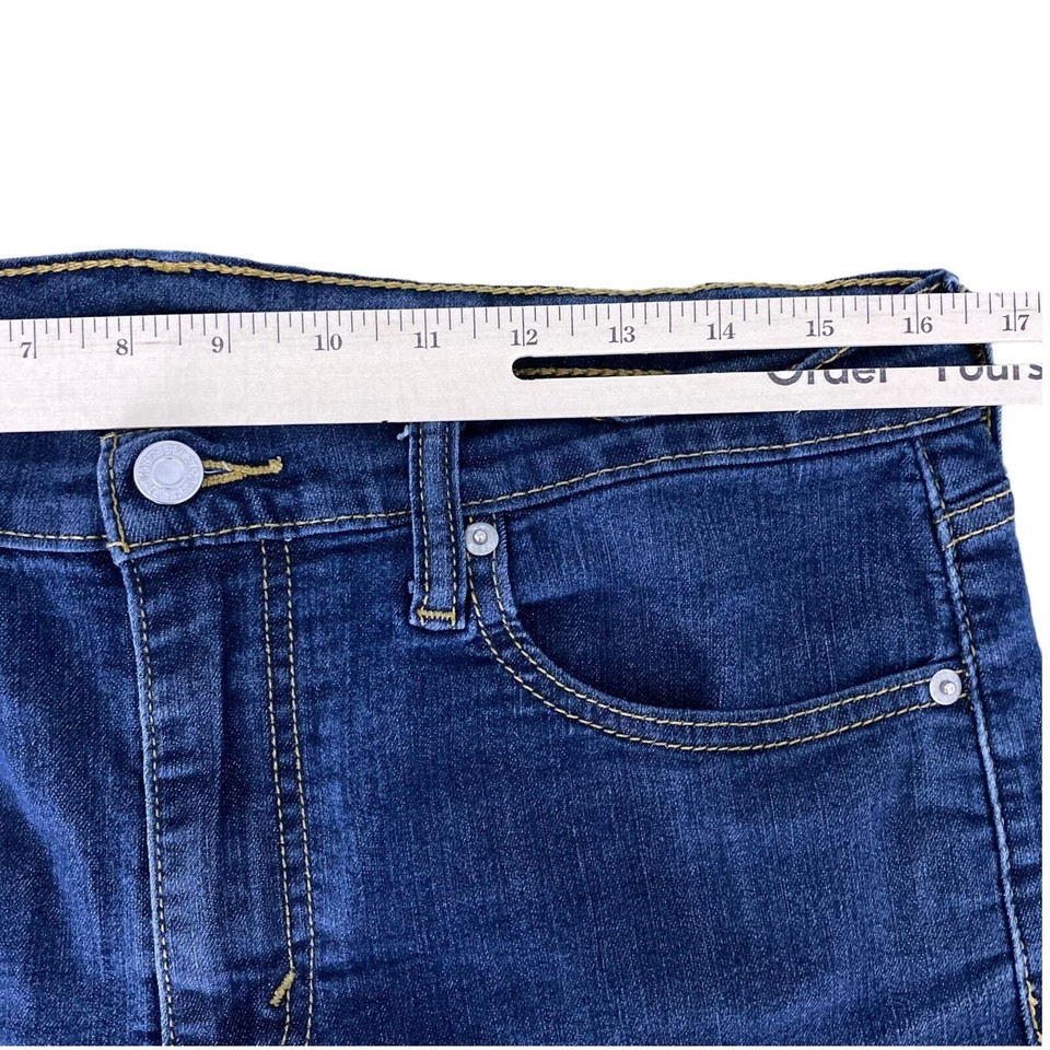 Levis 501 Zip Fly Straight Leg Dark Wash Denim Pants eBay