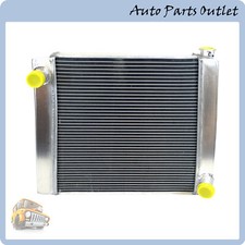 917-347-22 Universal Chevy Gm 2 Row Single Pass Aluminum Radiator 22x 19 X 3