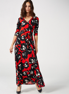 wrap maxi dress petite