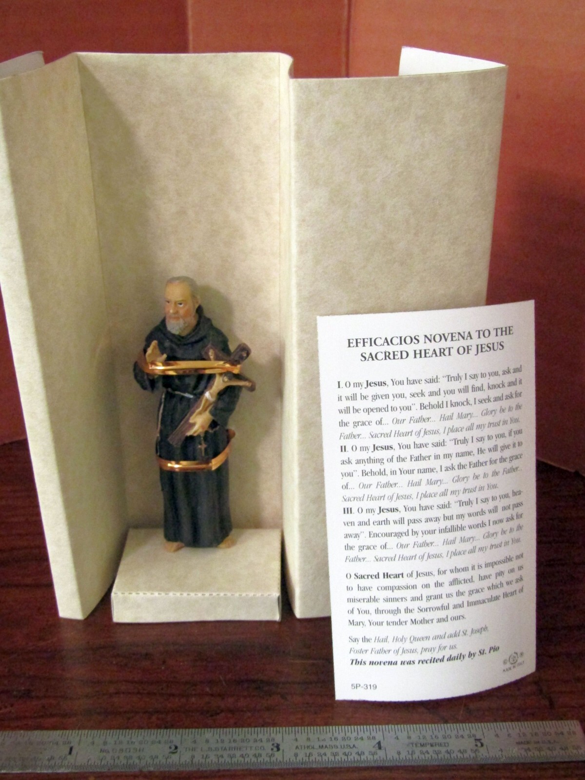 PADRE PIO THE CAPUCHIN STIGMATIST BY ROMAN, INC. 3-1/4 INCH HIGH ORIGINAL BOX