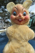 VINTAGE RUBBER FACE PLUSH TEDDY BEAR SQUIRREL CHIPMUNK STUFFED TOY RUSHTON GUND