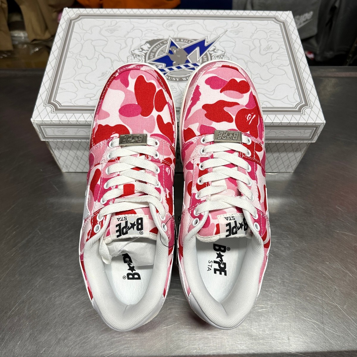 Bape Bapesta Low ABC Pink Camo Size