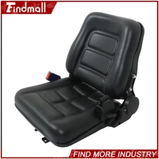 Findmall Universal Adjustable Forklift Tractor Seat Suspension Seat Safety Belt