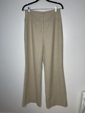 Escada High Waisted Tan Wide Leg Dress Pants Size 38