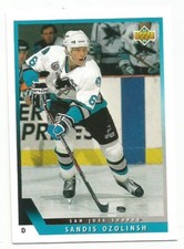 SANDIS OZOLINSH 1993-94 UPPER DECK CARD NEAR MINT+ CONDITION