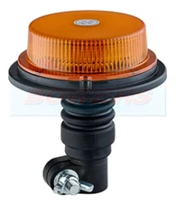 ECE R65 Compact Low Profile LED Flashing Amber Beacon Flexi DIN Stem Pole Mount