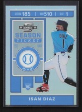 2020 Panini Chronicles Contenders Optic Silver Holo Prizm Isan Diaz RC #27 Miami