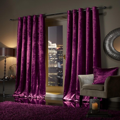 purple curtains