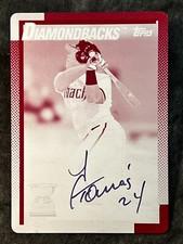 2015 Topps GOLD CUP ROOKIE MAGENTA PRINT PLATE AUTO Yasmany Tomas 1/1