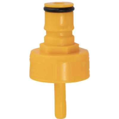 Carbonation and Line Cleaning Ball Lock Quick Disconnect (QD) Cap - Yellow Plast