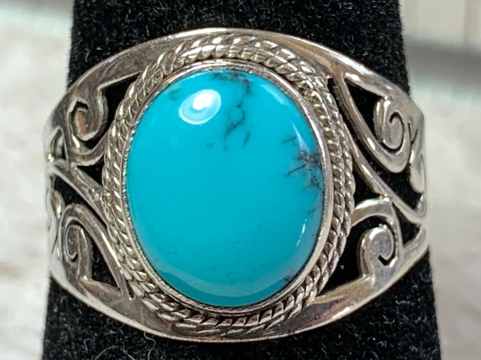Vintage Sterling Silver 925 Ring Turquois Appeara… - image 7