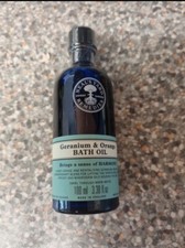 Neals Yard  geranium and orange essential bath oil 100ml