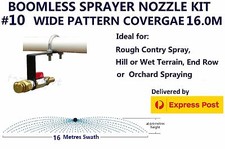 16 M WIDTH BOOMLESS FLAT SPRAYER NOZZLE KIT #10 SPRAY PATTERN 180 ° 90°  SWATH 