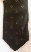 Blue Lodge Square  Compasses Black Freemason Masonic Silk Tie 57 Inches Long 