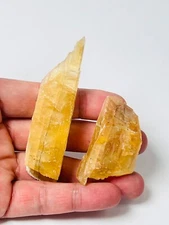 2 Pcs Marvelous Natural Honey Leklai Energy Stone magic heal Luck wealth amulet