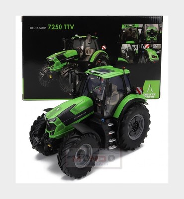 1:32 UNIVERSAL HOBBIES Deutz-Fahr 7250 Ttv Tractor 2018 Green Black UH6482 Model