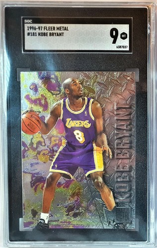  1996 97 FLEER METAL KOBE BRYANT GRADED MINT 9 ROOKIE CARD RIP 