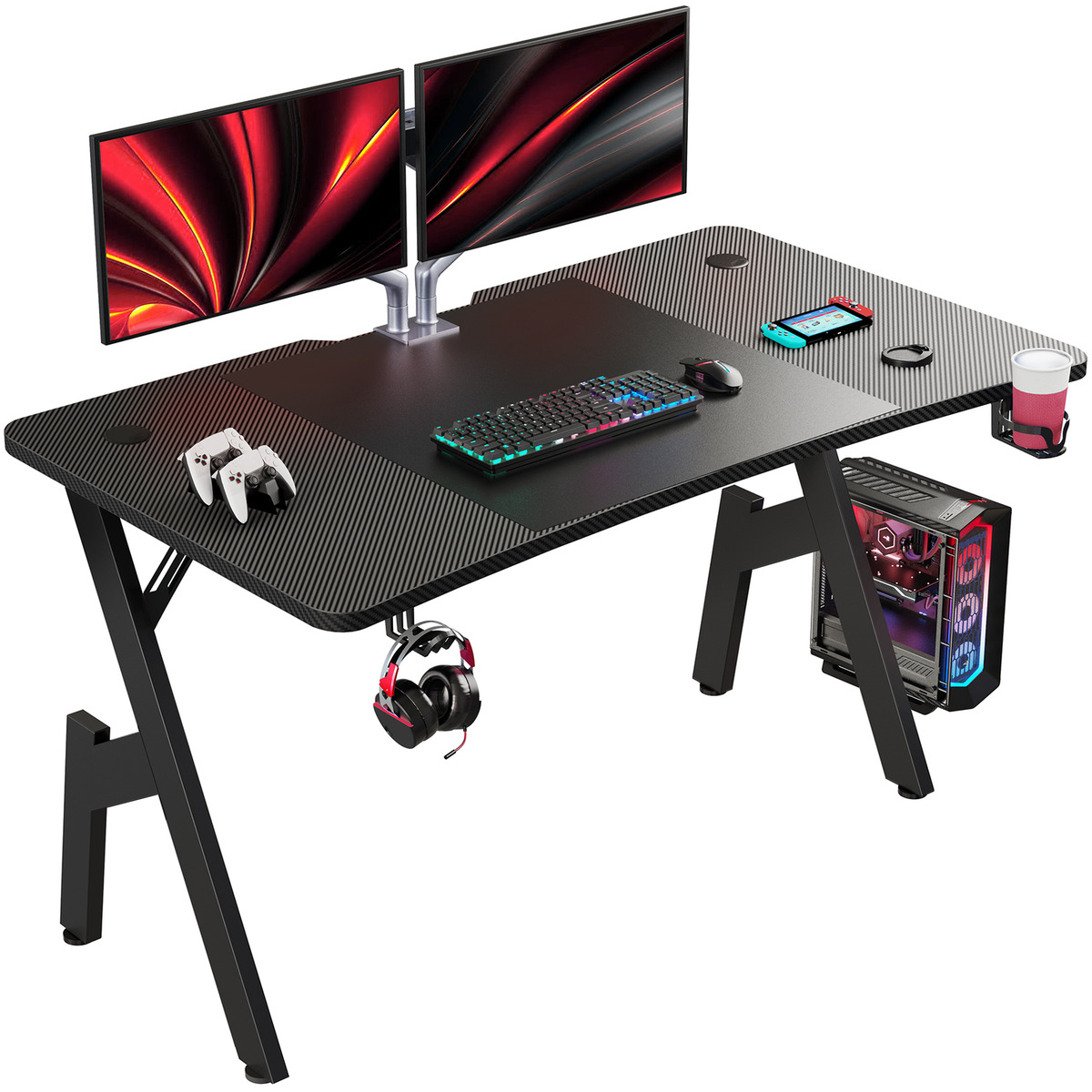 47/55 Inch LED Gaming Desk Computer Desk Gaming Table RGB Gamer