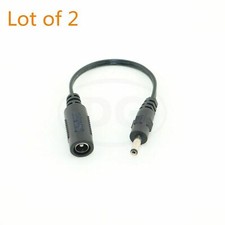 2pcs DC Plug Power Connector AC Adapter 2.1 x 5.5mm Female to 4.8 x 1.7mm Male