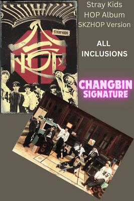 Stray Kids HOP Album Signed Exclusive CHANGBIN SIGNATURE Album