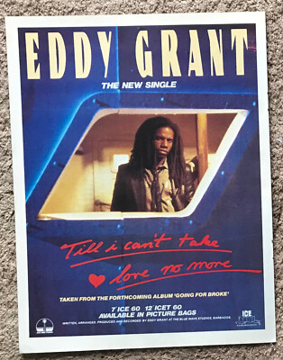 EDDY GRANT - TILL I CAN'T TAKE LOVE NO MORE 1983 Full page UK magazine ad