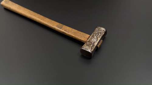 Japanese Vintage iron hammer 1set made by the famous blacksmith / Chisel d52 - Video 1 of 1