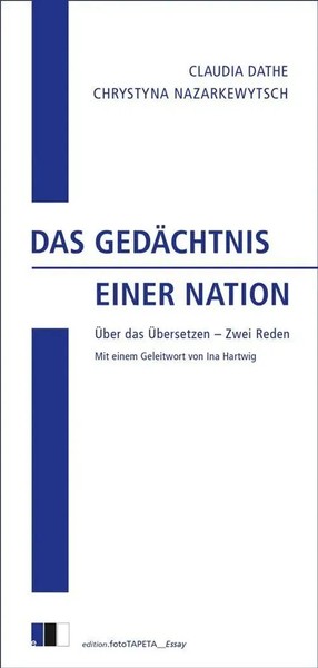 Das GedäChtnis Einer Nation | Zwei Reden | Claudia Dathe (U. A.) | Deutsch-image