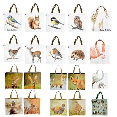 Large Reusable Shopping Bags Womens Ladies Animal Bird Travel Tote Shoulder Bag