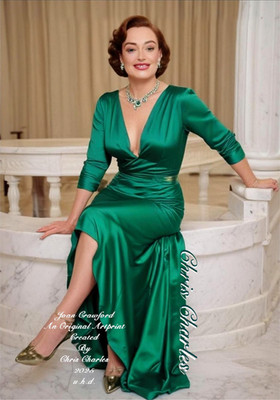 JOAN CRAWFORD EIN ORIGINAL KUNSTDRUCK von Chris Charles A3 UHD PORTRAIT