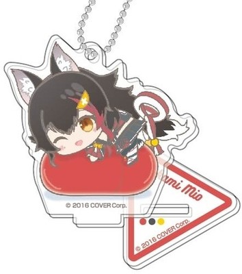 Hololive Okami Mio 2-Way Acrylic Stand Keychain Strap Hug Meets E BOX Japan Impo