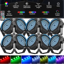 90W 60 LED Rechargeable Stage Par Lights RGB Battery Powered Party Lights DMX