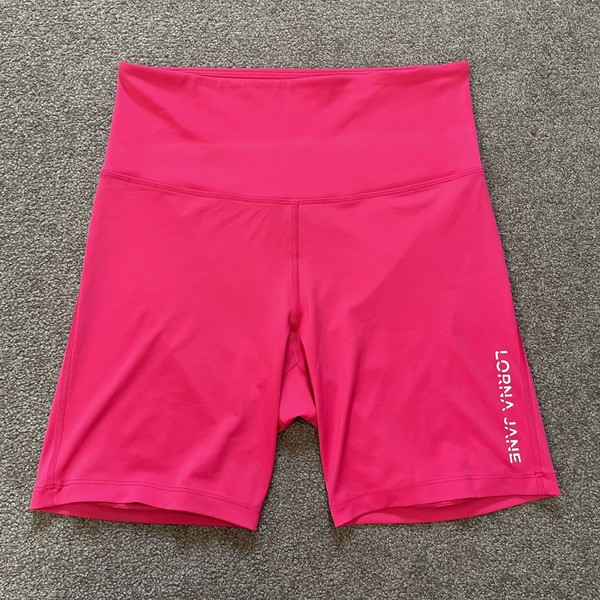 Lorna Jane Activewear Running Yoga Gym Bike Shorts Hot Pink - Size Medium