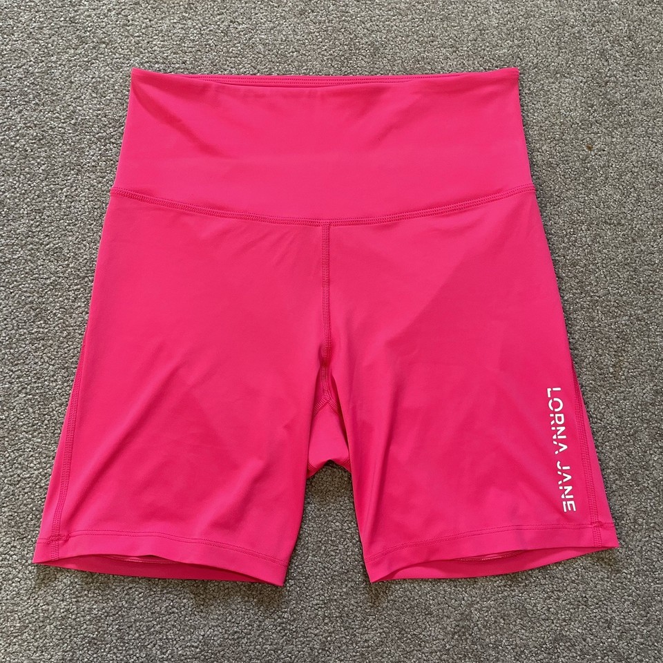 Lorna Jane Activewear Running Yoga Gym Bike Shorts Hot Pink - Size Medium