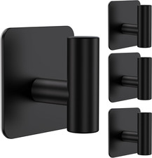 Heavy Duty Wall Hooks 26lb Support Stainless Steel Adhesive Towel Hooks for