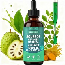 Soursop Bitters Liquid Drops 10-in-1 with Nori, Moringa, Turmeric, Black Seed 