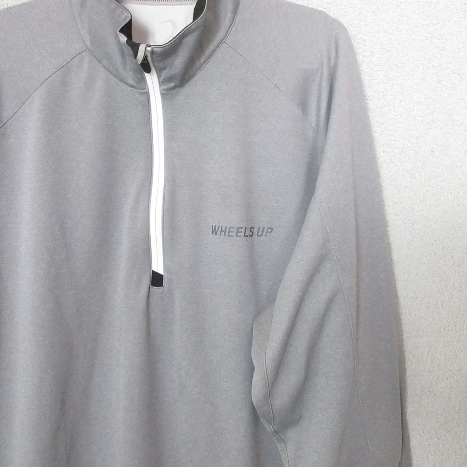 Camisa atlética de manga larga con cremallera gris 1/4 Zero Restriction para hombre XL Foto 2 de 4