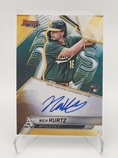 Nick Kurtz 2025 Bowman's Best Of 2025 Autograph Gold Refractor /50 RC A's