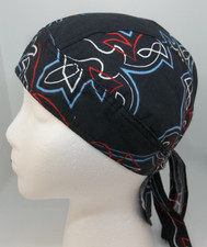 PUGS APPAREL HEADWRAP DOO RAG SKULL PINSTRIPE...