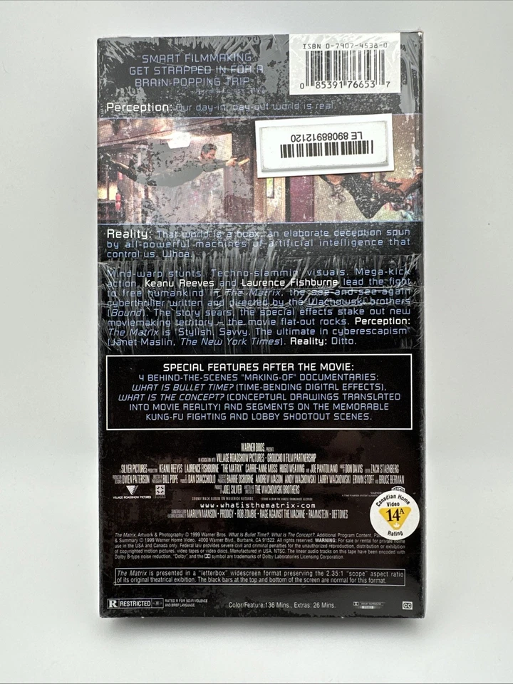 The Matrix NEW Sealed VHS Collectors Edition 1999 Warner Home Video WB Watermark - Image 2 of 4