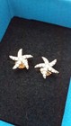 Natural Zircon Gems Starfish Stud Earrings — photo 2