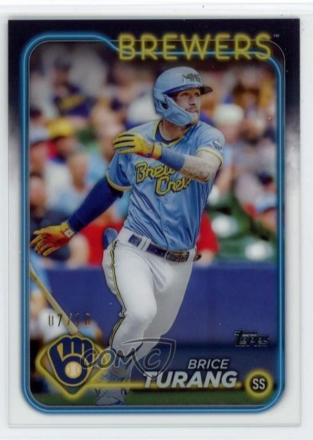 2024 Topps Series 2 Clear 7/10 Brice Turang #570 0t9q