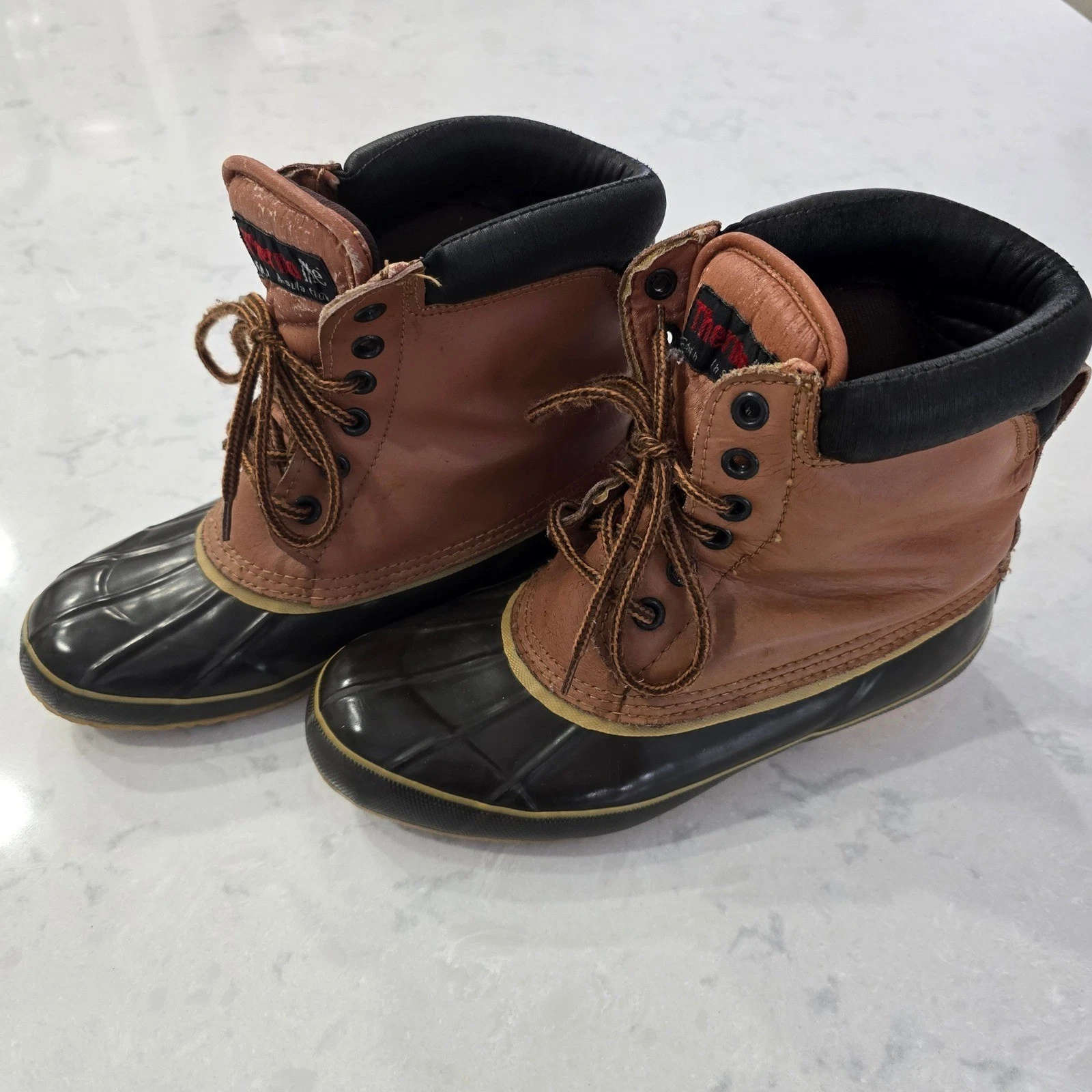 BackTrail Leather Duck Boots | Thermolite Insulated Waterproof Rain/Snow Size 7
