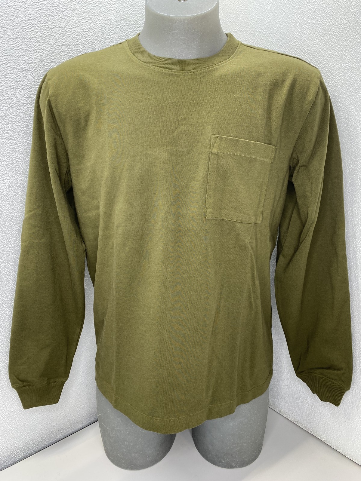 Flint & Tinder Mens T-Shirt Dark Olive Green Size M American Heavyweight Pocket