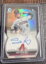 2023 Bowman Draft Chrome Prospect Autographs Grayson Hitt #CDA-GH Black #42/75