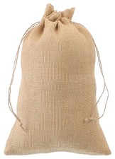 25 Pack Burlap Bags 8x12 Inch Jute Drawstring Sacks Rustic Wedding Party