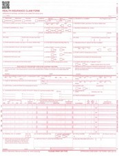 CMS / HCFA 1500 Health Insurance Claim Forms, 25 Sheets, 02/12 Version