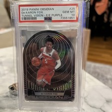 2019-20 Panini Obsidian - Tunnel Vision De'Aaron Fox #25 Electric Etch Purple/50