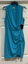 Turquoise Calvin Klein Dress Size 14 NWOT Free Ship Beauty